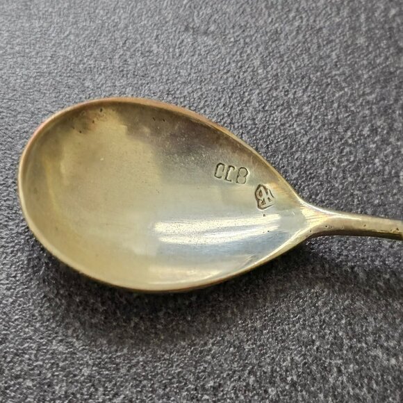 Set Of 6 Antique 800 Silver Twisted Handle Demitasse Spoons 4.25" HS249 - Picture 2 of 12